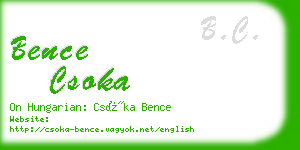 bence csoka business card